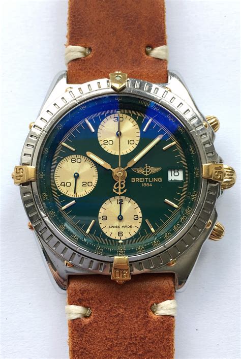 breitling chronomat yellow dial|breitling green dial chronograph.